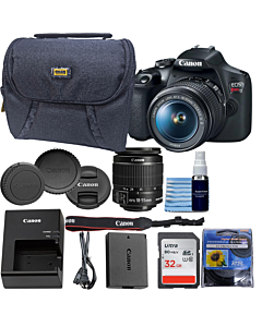Canon - EOS Rebel T7 DSLR Camera with 18-55mm Lens with Accessory Bundle - 2727C002